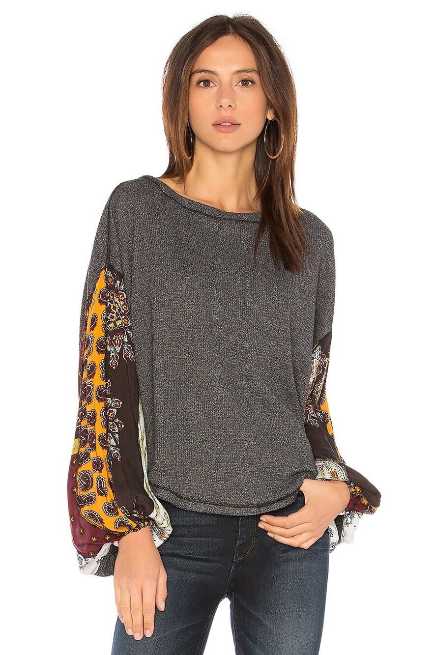 We the Free People Blossom Thermal Top Black Size Small
